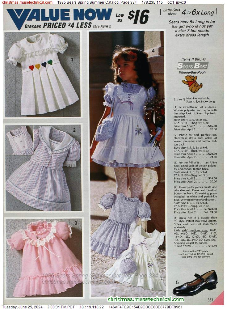 1985 Sears Spring Summer Catalog, Page 334