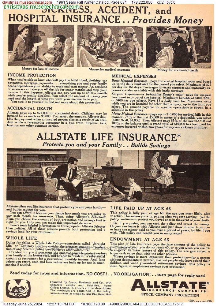 1961 Sears Fall Winter Catalog, Page 681