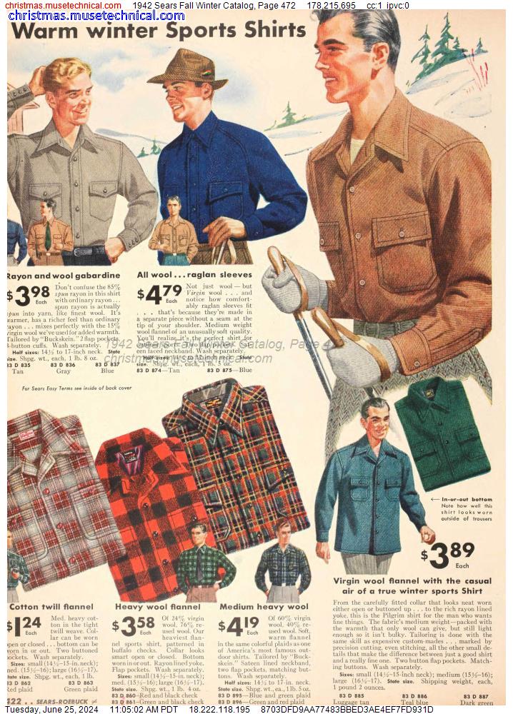 1942 Sears Fall Winter Catalog, Page 472