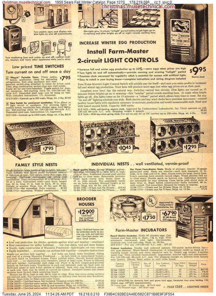 1950 Sears Fall Winter Catalog, Page 1270