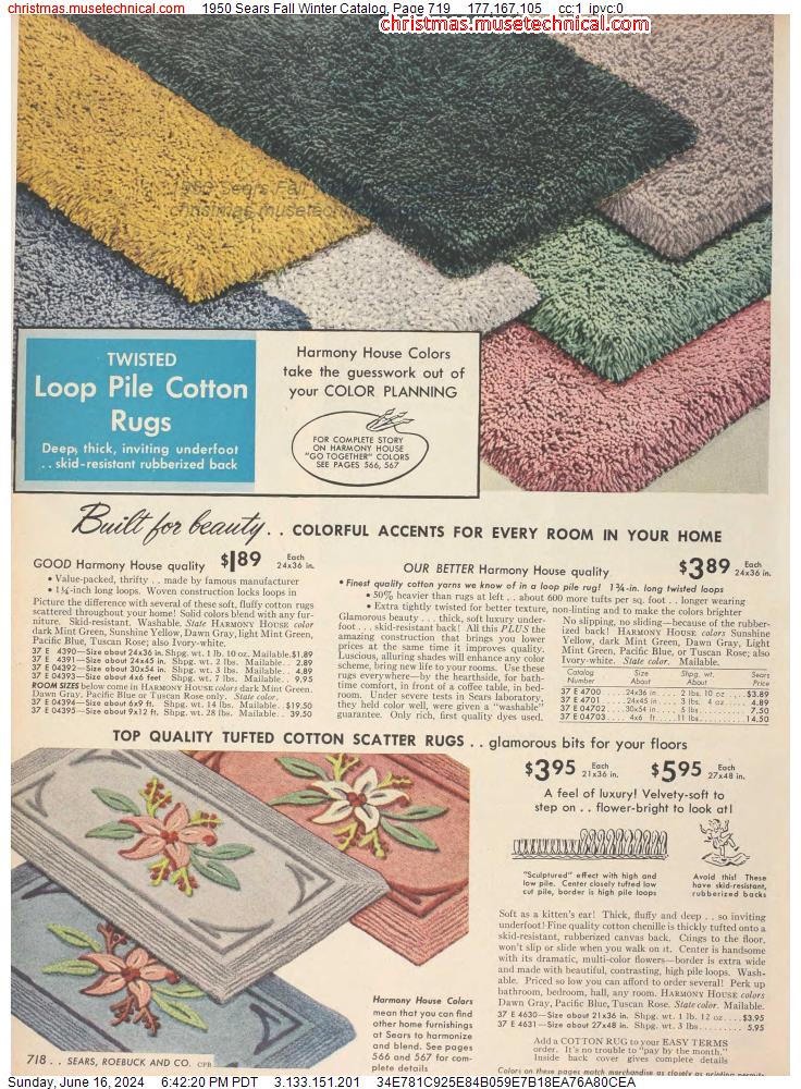 1950 Sears Fall Winter Catalog, Page 719