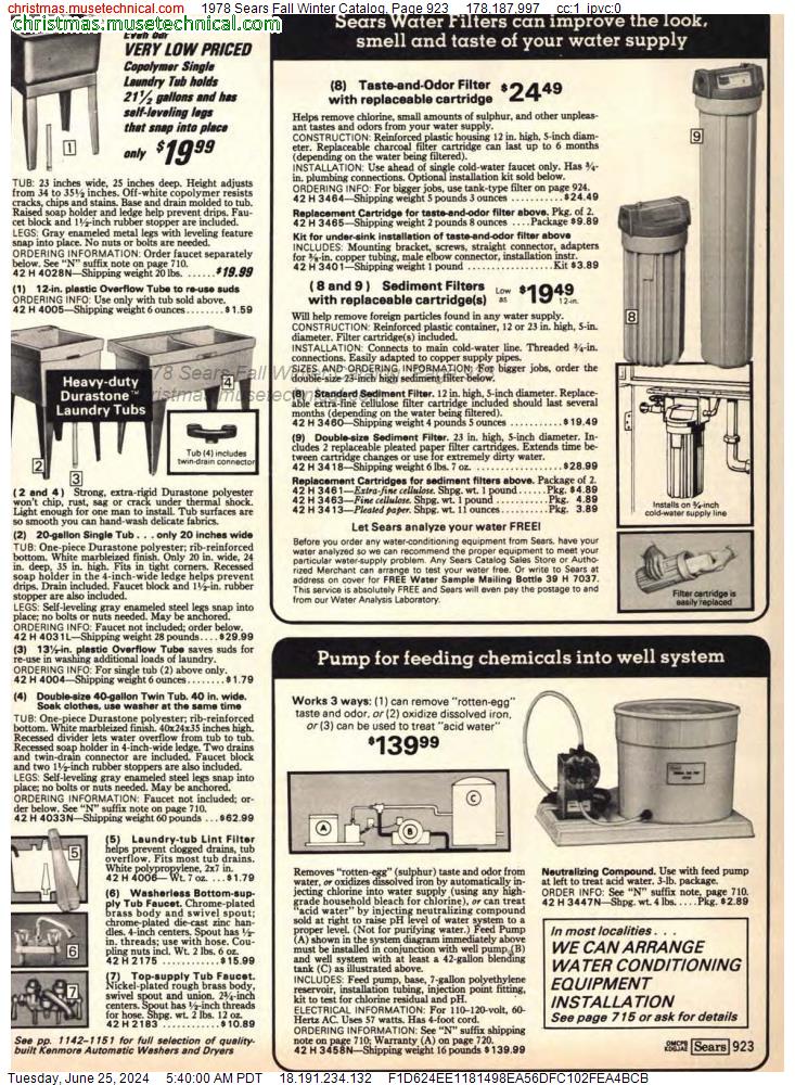 1978 Sears Fall Winter Catalog, Page 923