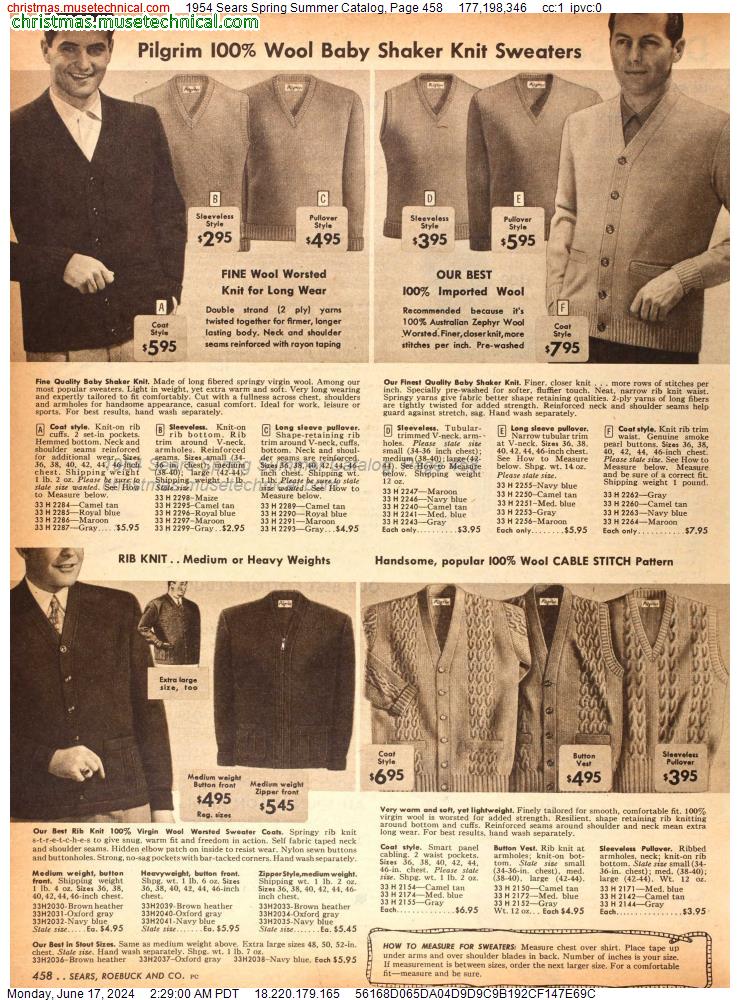 1954 Sears Spring Summer Catalog, Page 458