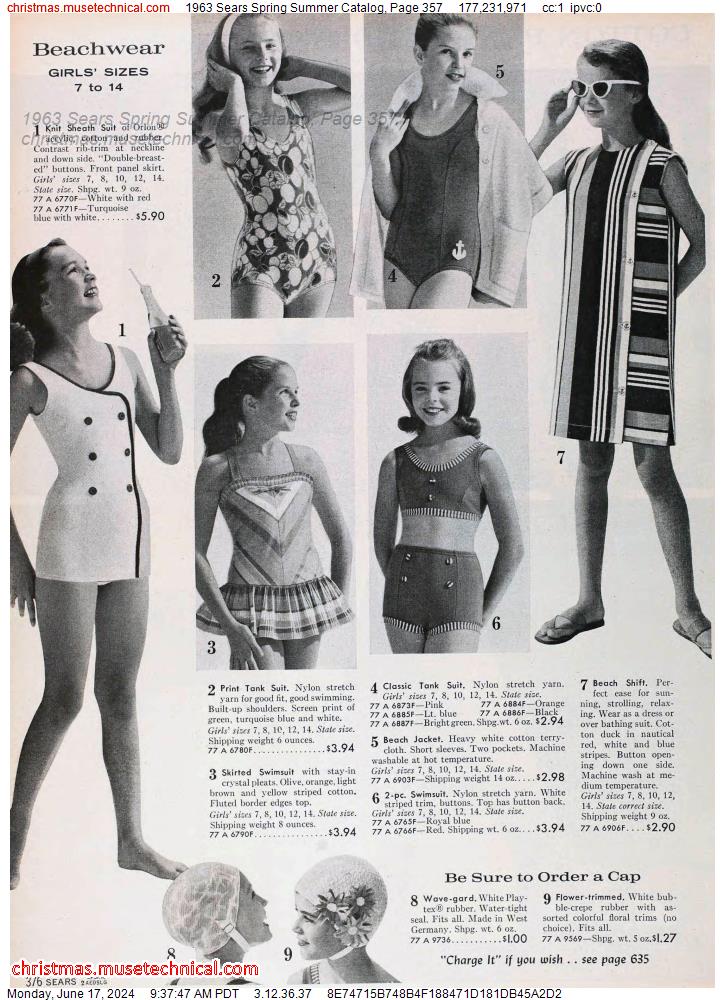 1963 Sears Spring Summer Catalog, Page 357