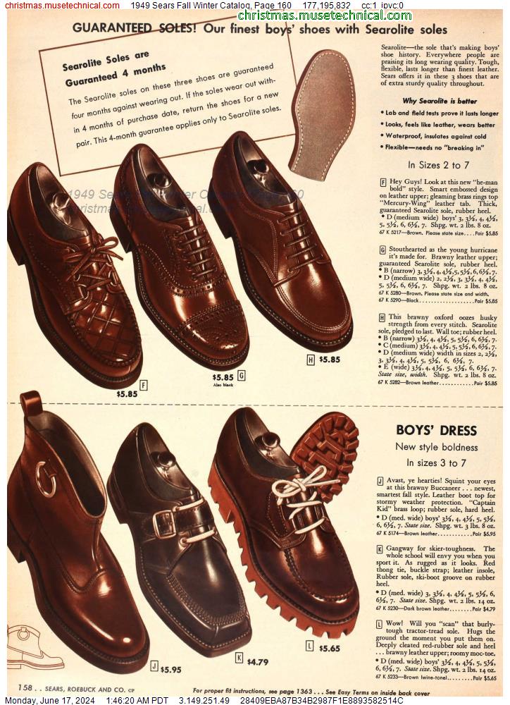 1949 Sears Fall Winter Catalog, Page 160