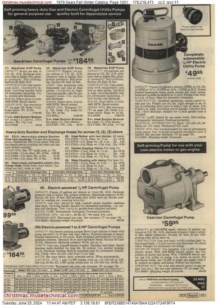 1979 Sears Fall Winter Catalog, Page 1051