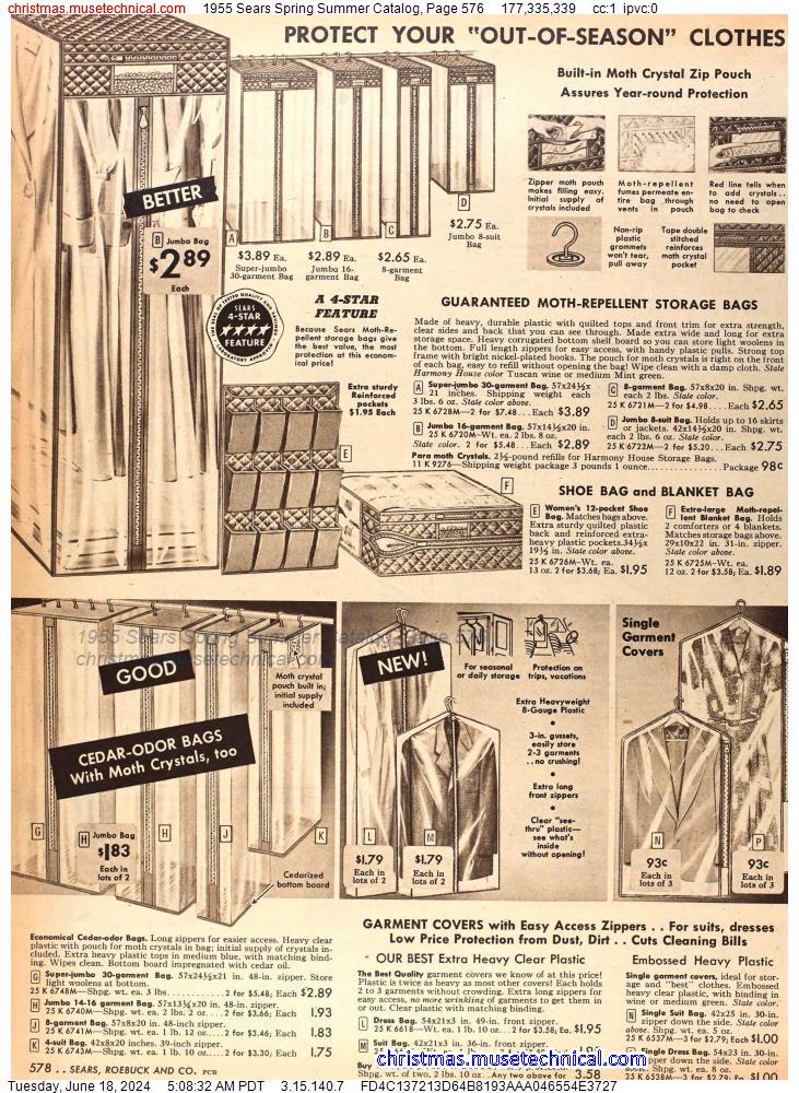 1955 Sears Spring Summer Catalog, Page 576