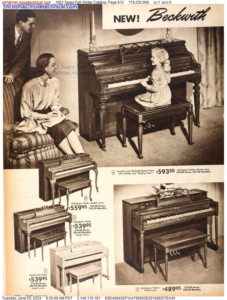 1951 Sears Fall Winter Catalog, Page 812