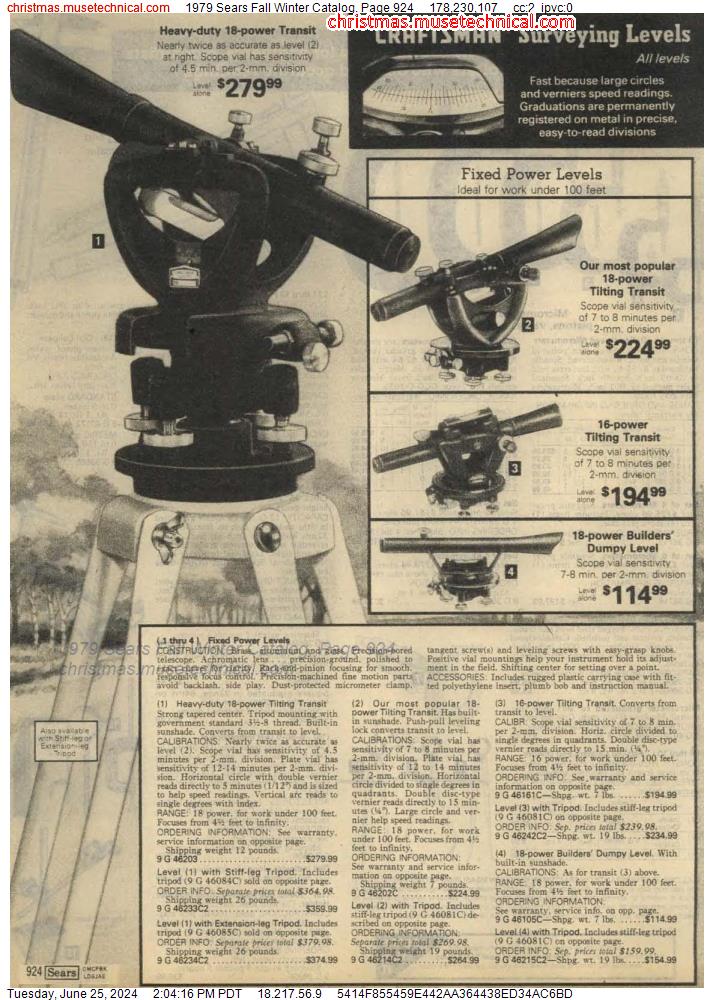 1979 Sears Fall Winter Catalog, Page 924