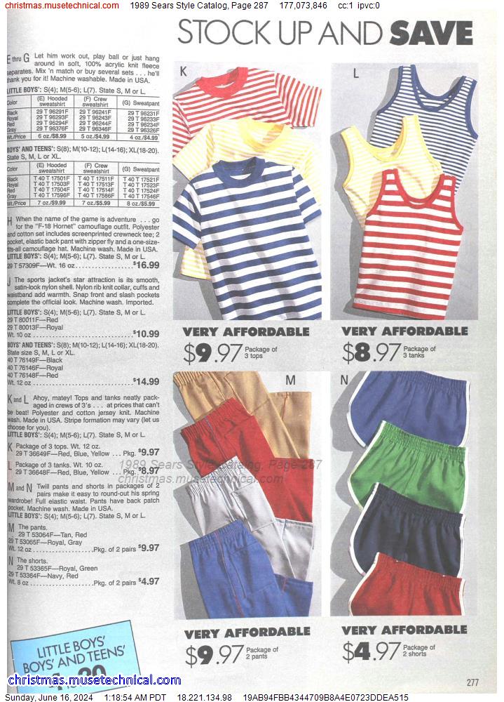1989 Sears Style Catalog, Page 287