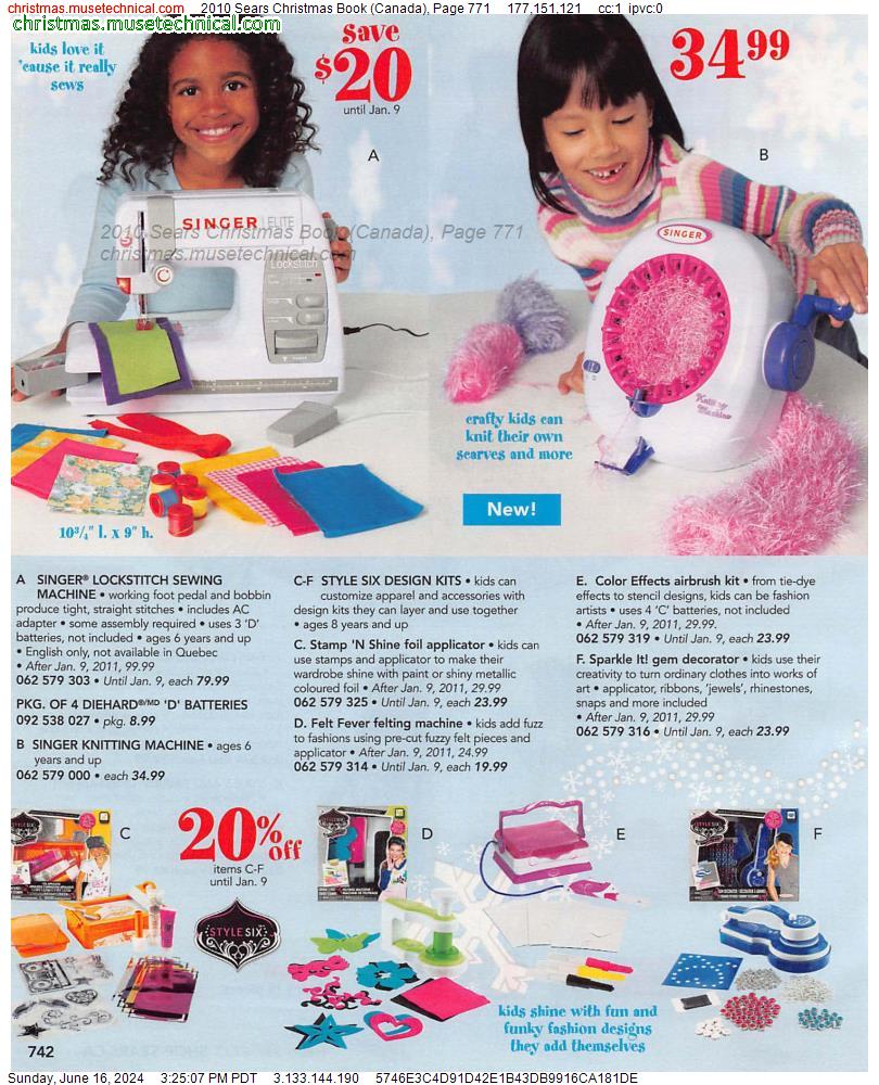 2010 Sears Christmas Book (Canada), Page 771