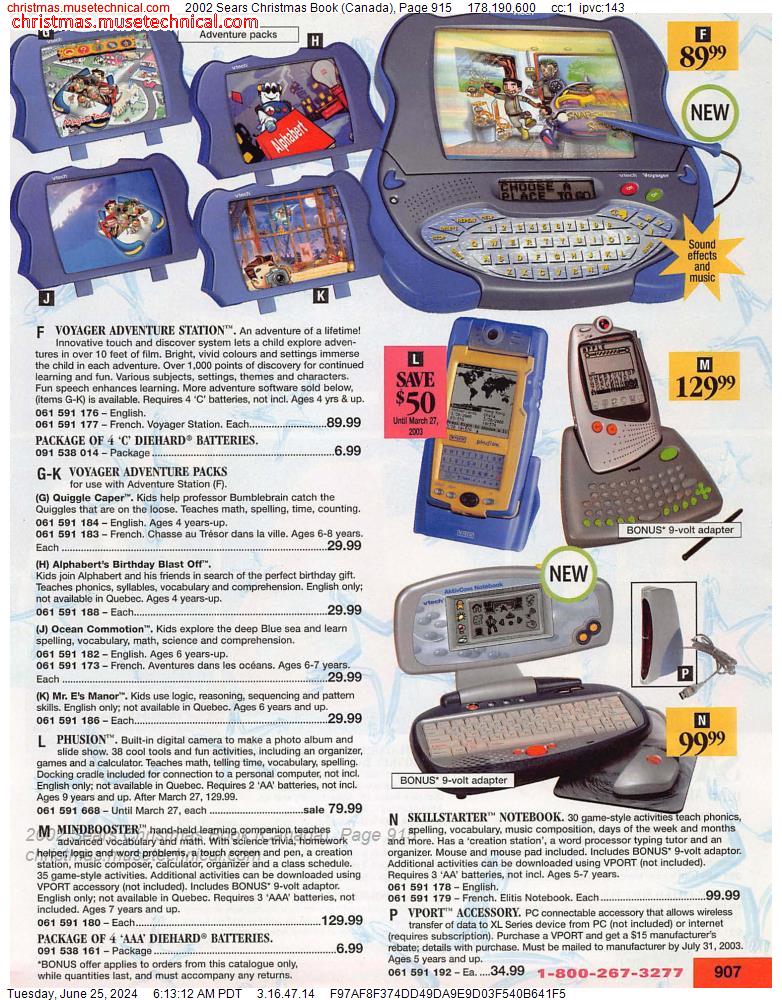 2002 Sears Christmas Book (Canada), Page 915