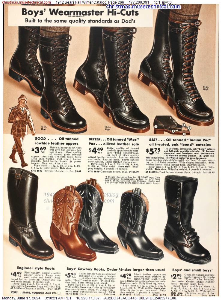 1942 Sears Fall Winter Catalog, Page 266