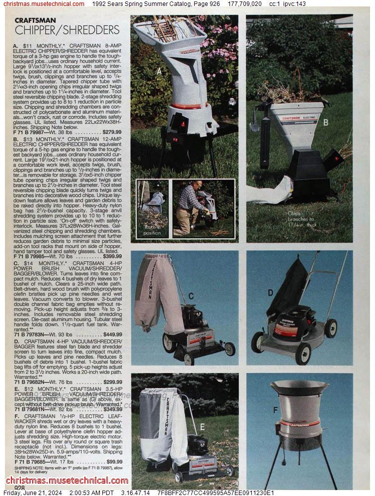1992 Sears Spring Summer Catalog, Page 926