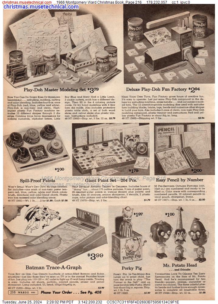 1966 Montgomery Ward Christmas Book, Page 216