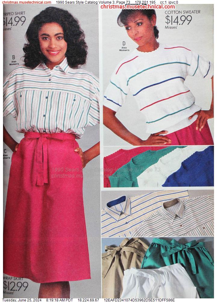 1990 Sears Style Catalog Volume 3, Page 73