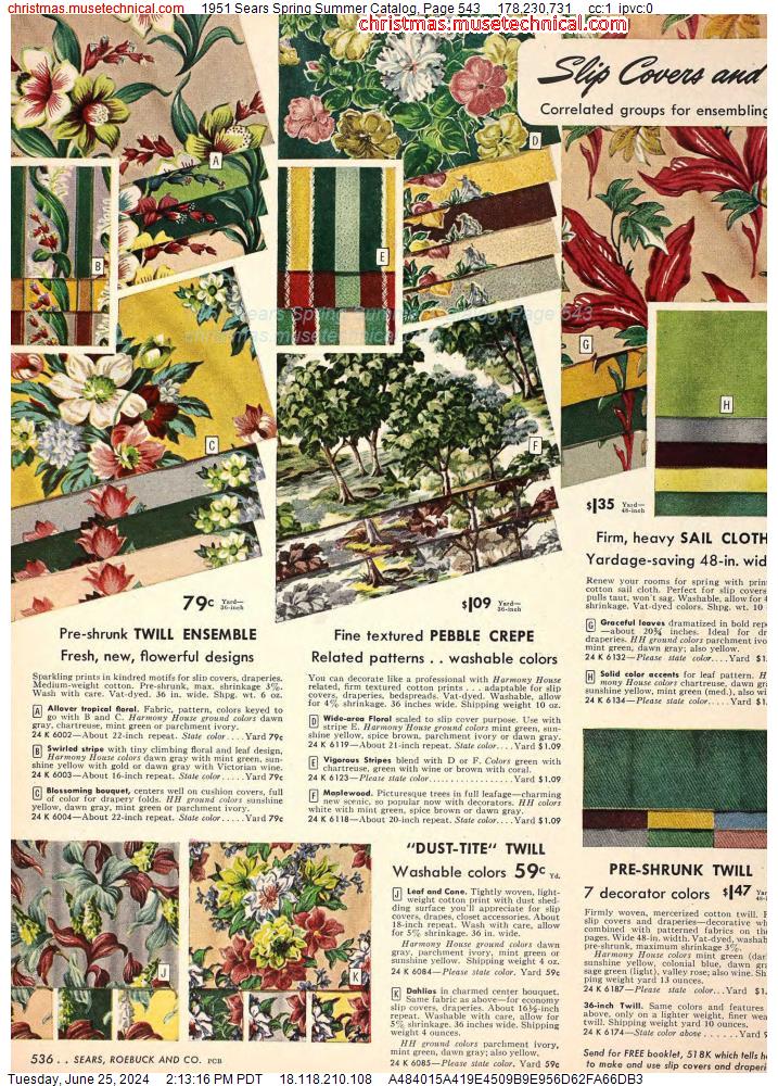 1951 Sears Spring Summer Catalog, Page 543