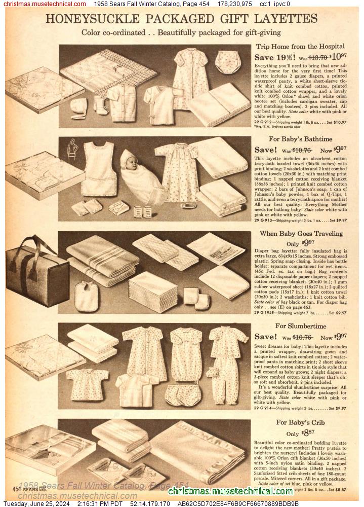 1958 Sears Fall Winter Catalog, Page 454