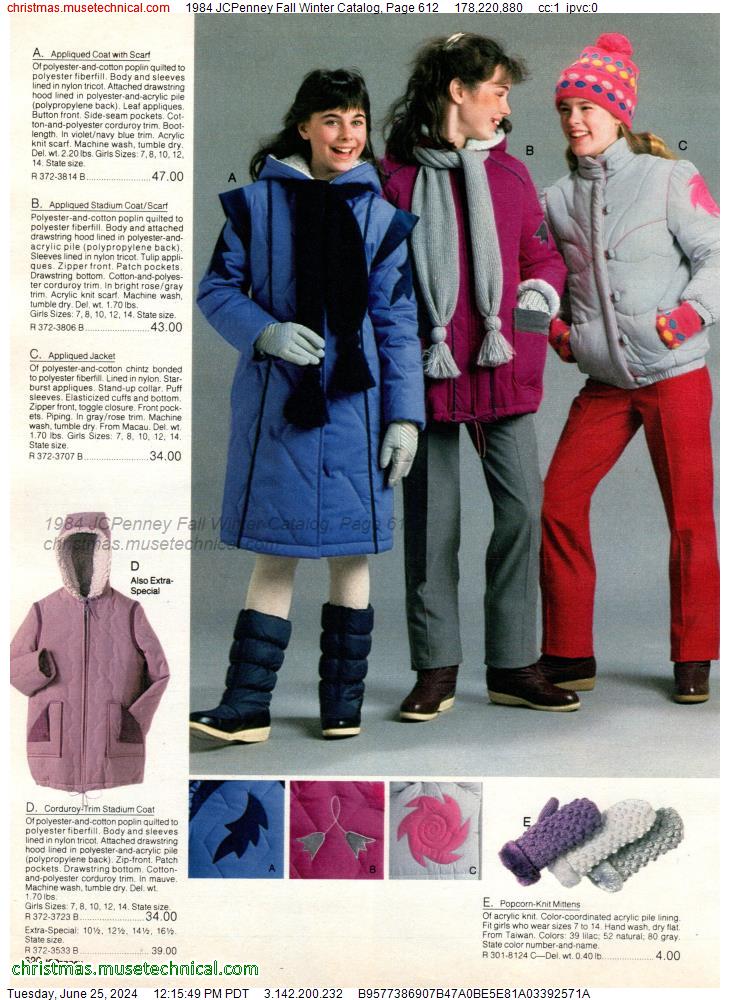 1984 JCPenney Fall Winter Catalog, Page 612