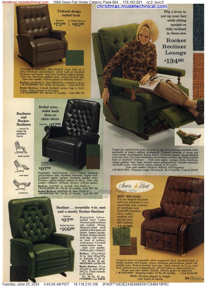1968 Sears Fall Winter Catalog, Page 964