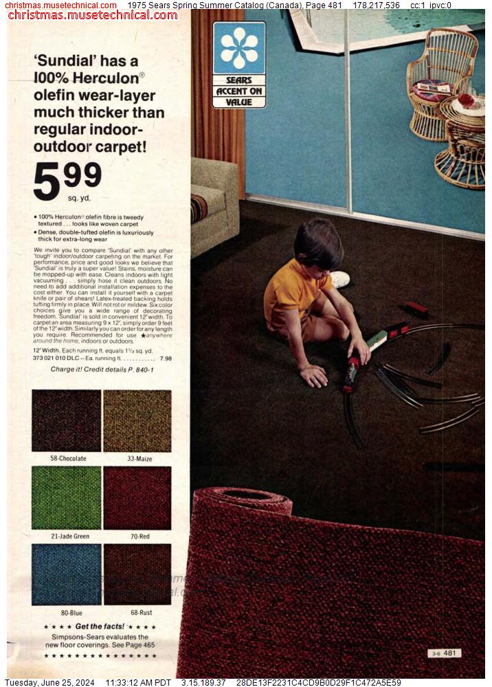 1975 Sears Spring Summer Catalog (Canada), Page 481