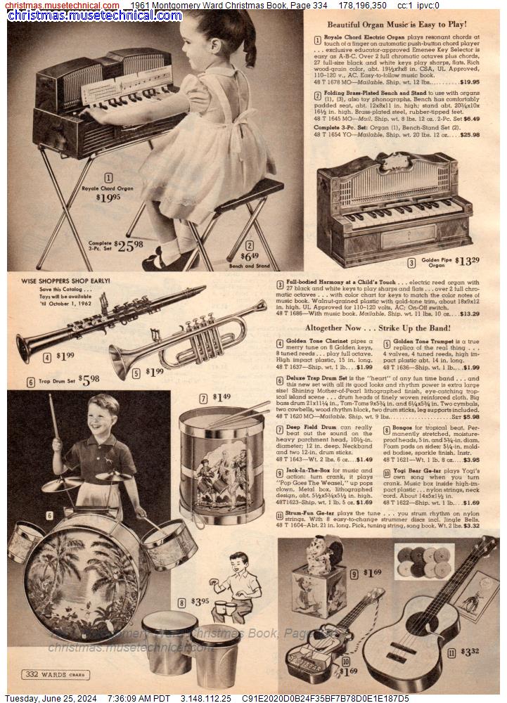 1961 Montgomery Ward Christmas Book, Page 334