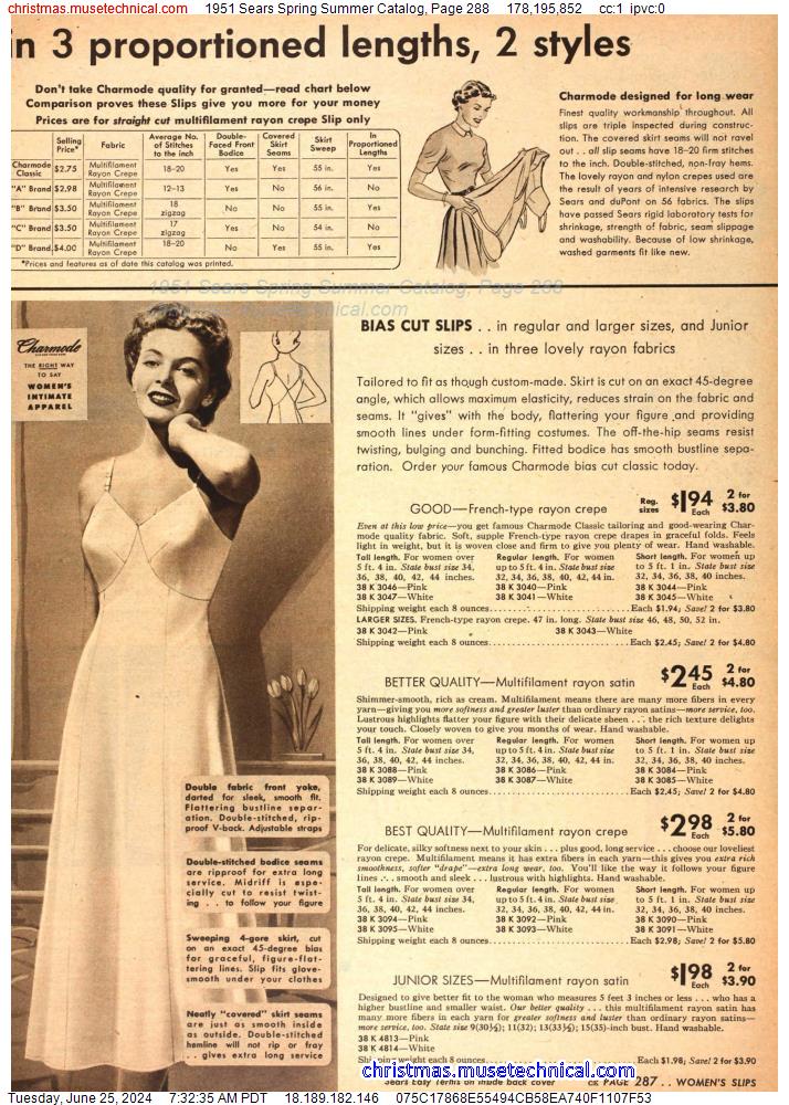1951 Sears Spring Summer Catalog, Page 288