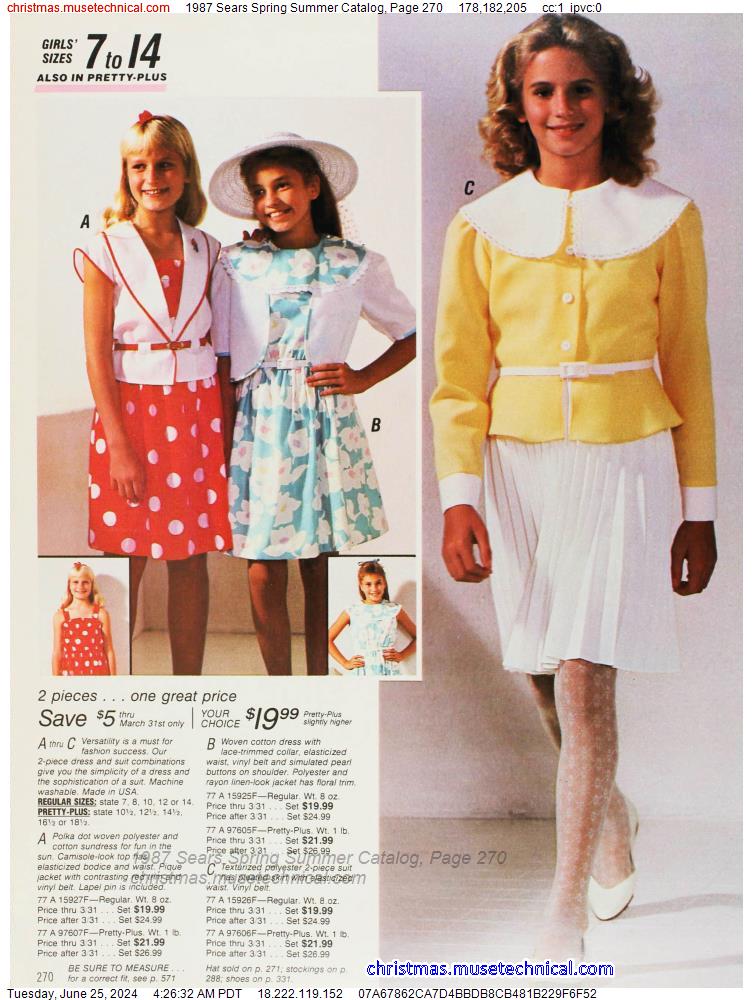 1987 Sears Spring Summer Catalog, Page 270