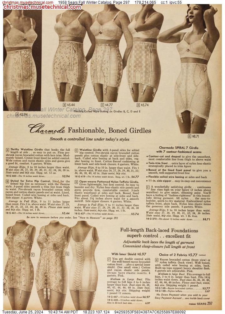 1958 Sears Fall Winter Catalog, Page 297