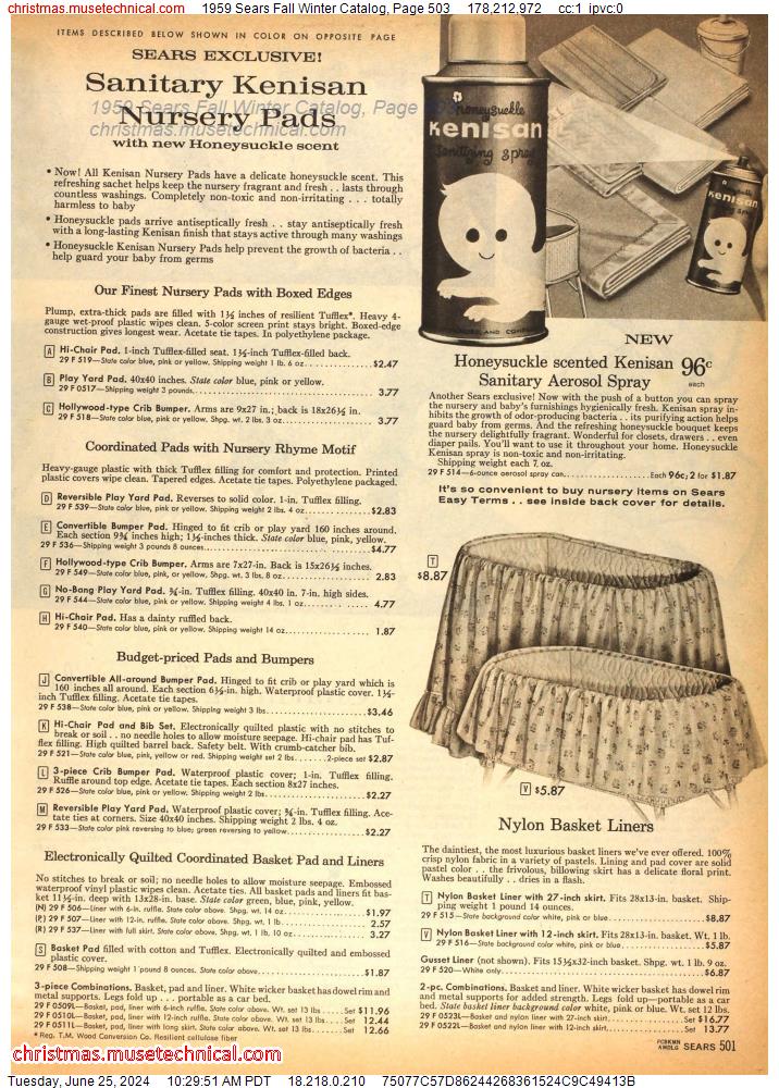 1959 Sears Fall Winter Catalog, Page 503