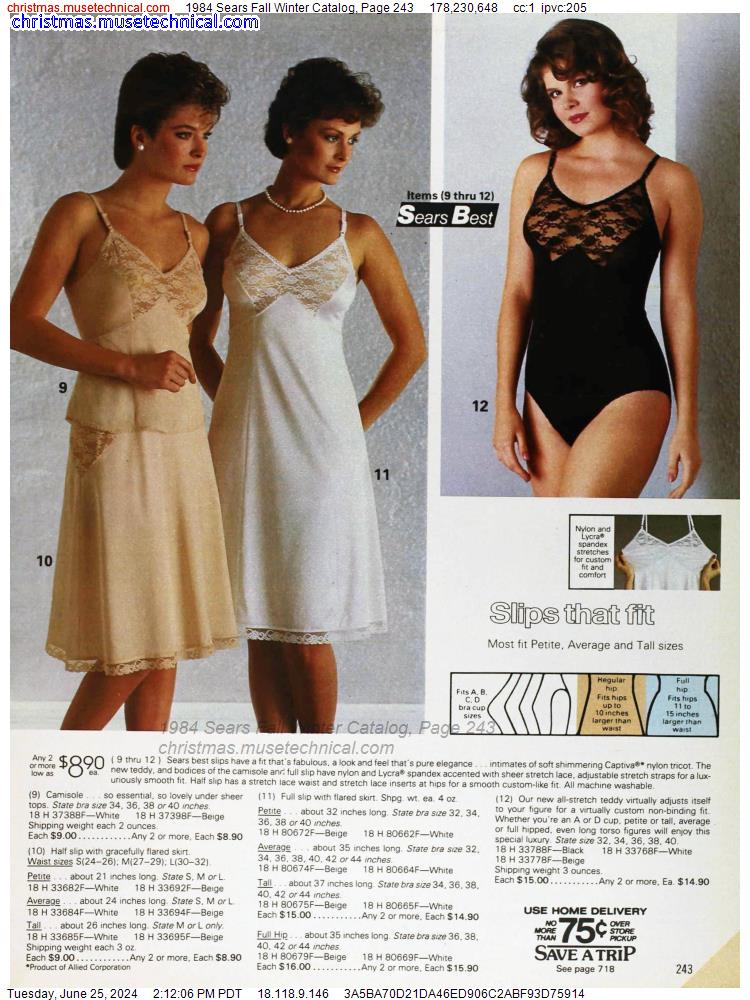 1984 Sears Fall Winter Catalog, Page 243