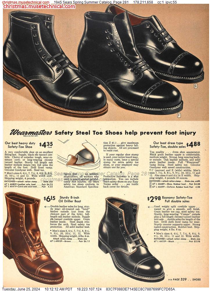 1945 Sears Spring Summer Catalog, Page 281