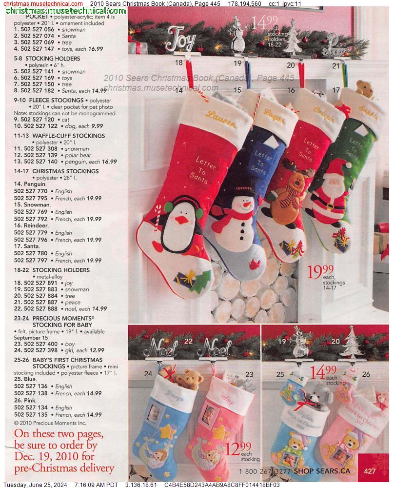 2010 Sears Christmas Book (Canada), Page 445