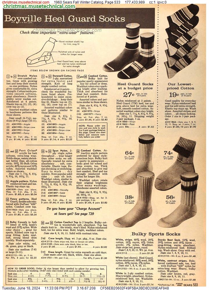 1960 Sears Fall Winter Catalog, Page 533
