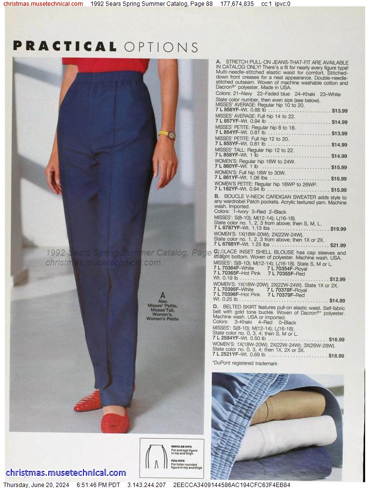 1992 Sears Spring Summer Catalog, Page 88