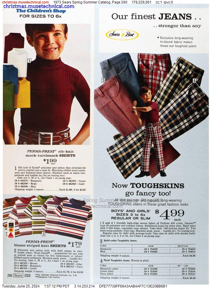 1973 Sears Spring Summer Catalog, Page 290