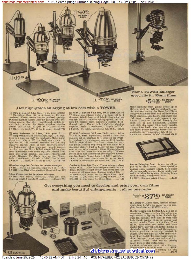 1962 Sears Spring Summer Catalog, Page 808