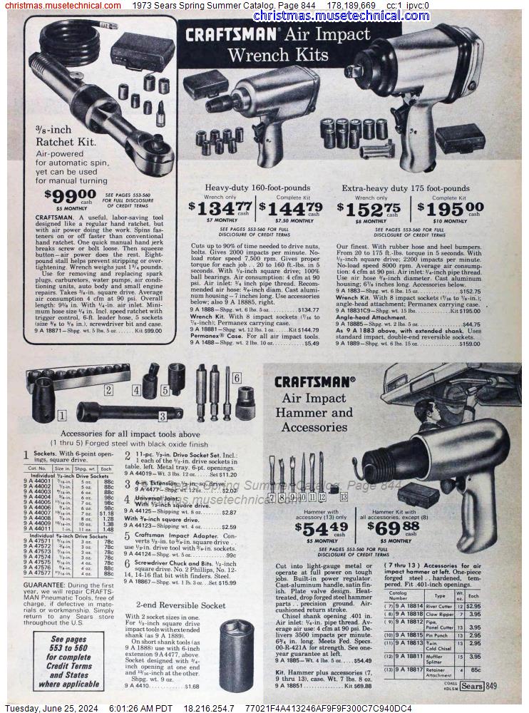 1973 Sears Spring Summer Catalog, Page 844