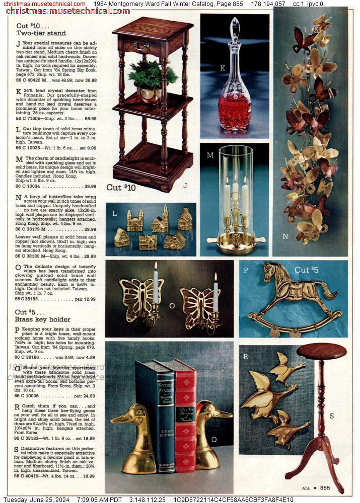 1984 Montgomery Ward Fall Winter Catalog, Page 855