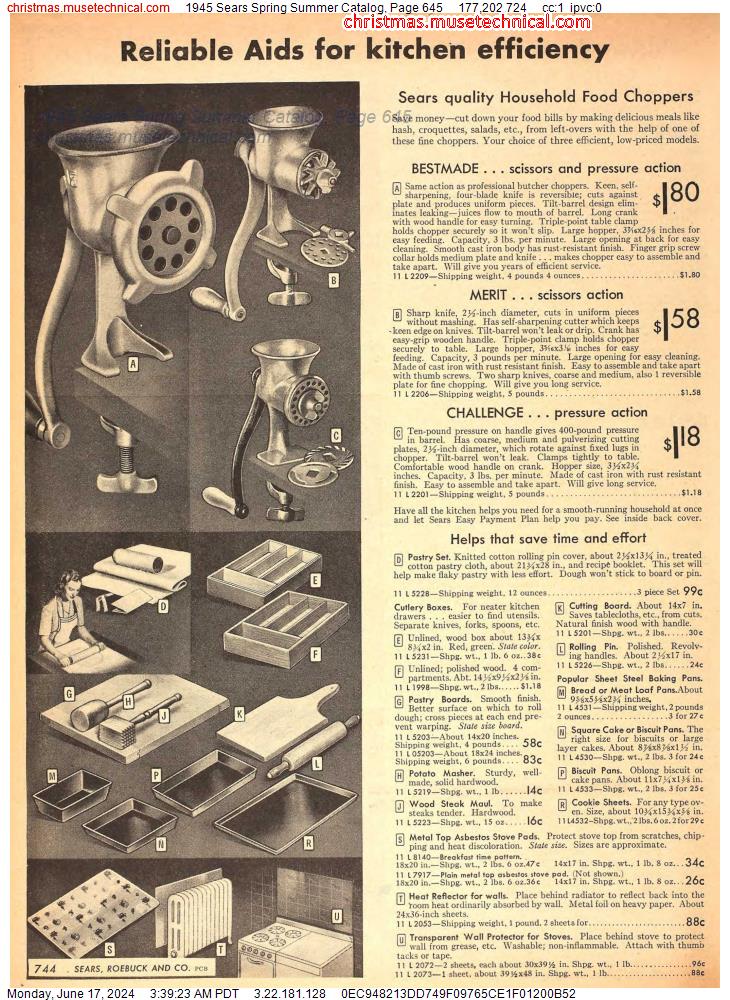 1945 Sears Spring Summer Catalog, Page 645