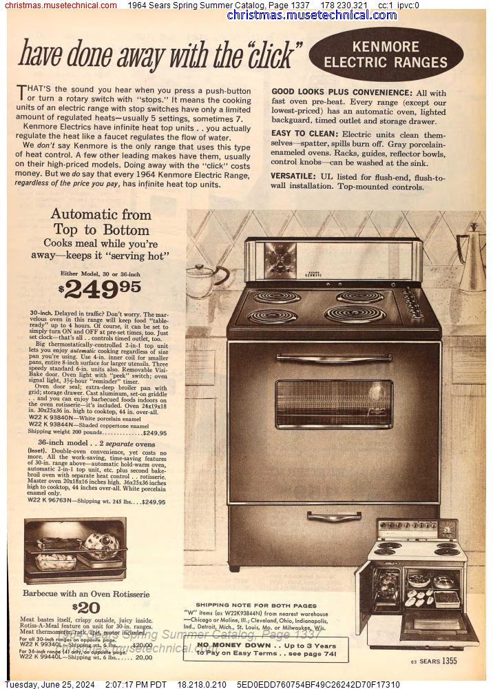 1964 Sears Spring Summer Catalog, Page 1337