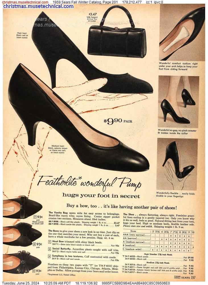 1959 Sears Fall Winter Catalog, Page 201