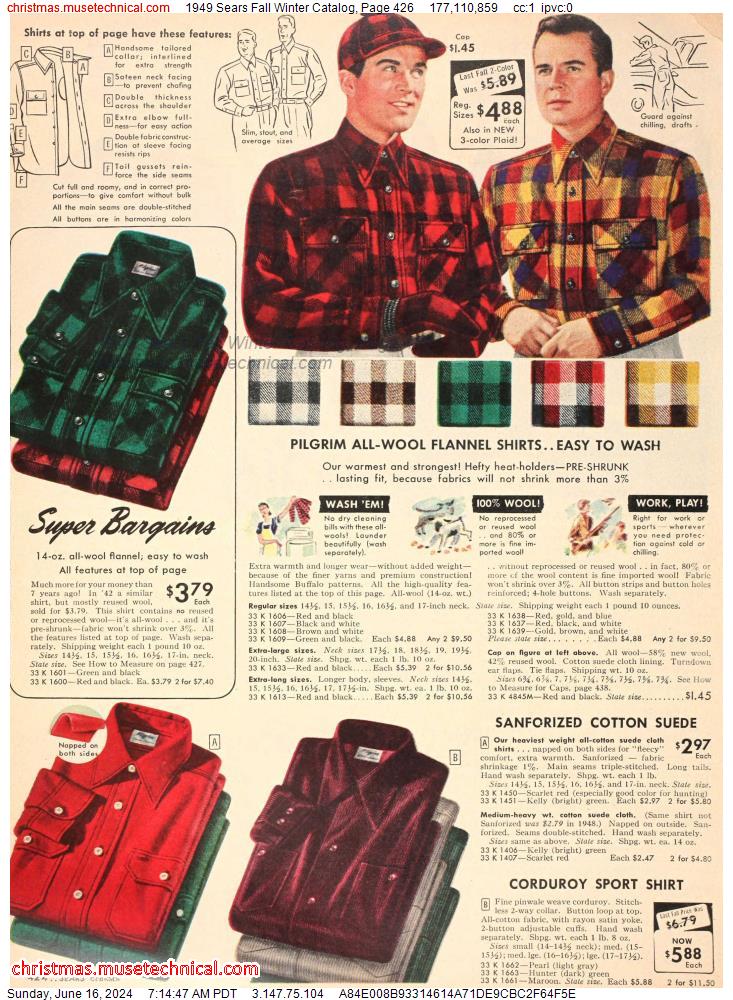 1949 Sears Fall Winter Catalog, Page 426