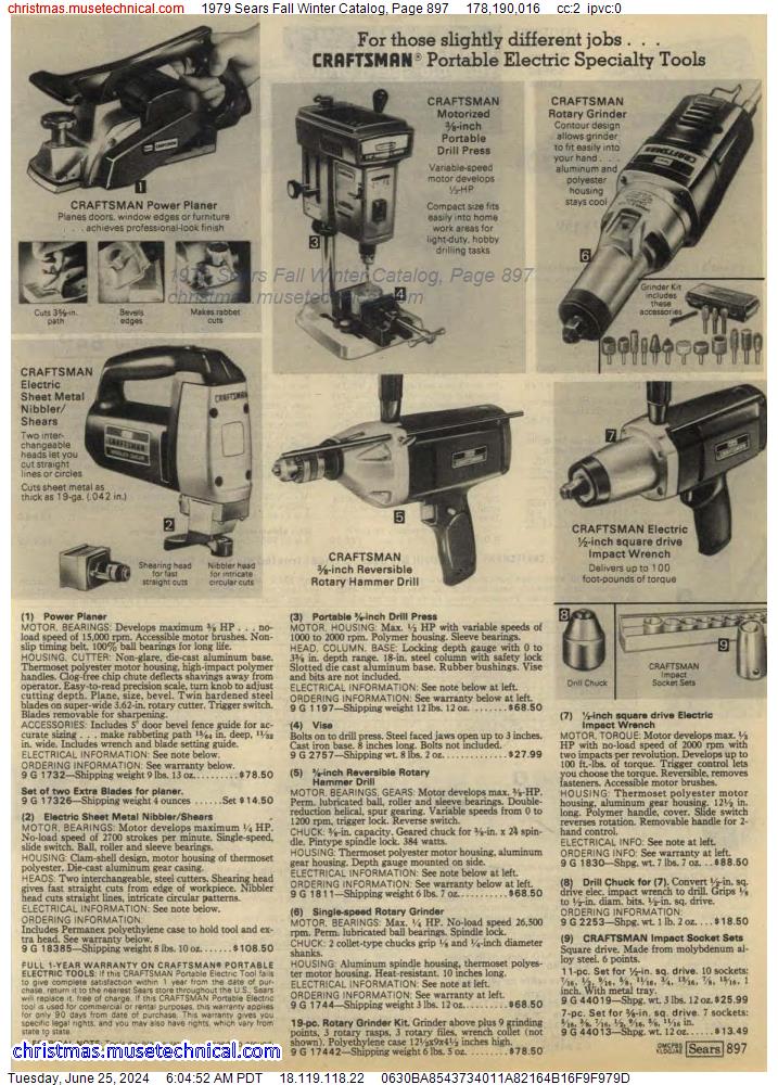 1979 Sears Fall Winter Catalog, Page 897
