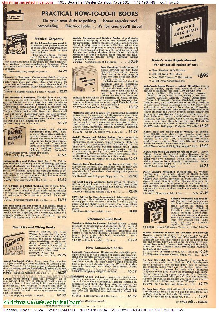 1955 Sears Fall Winter Catalog, Page 665