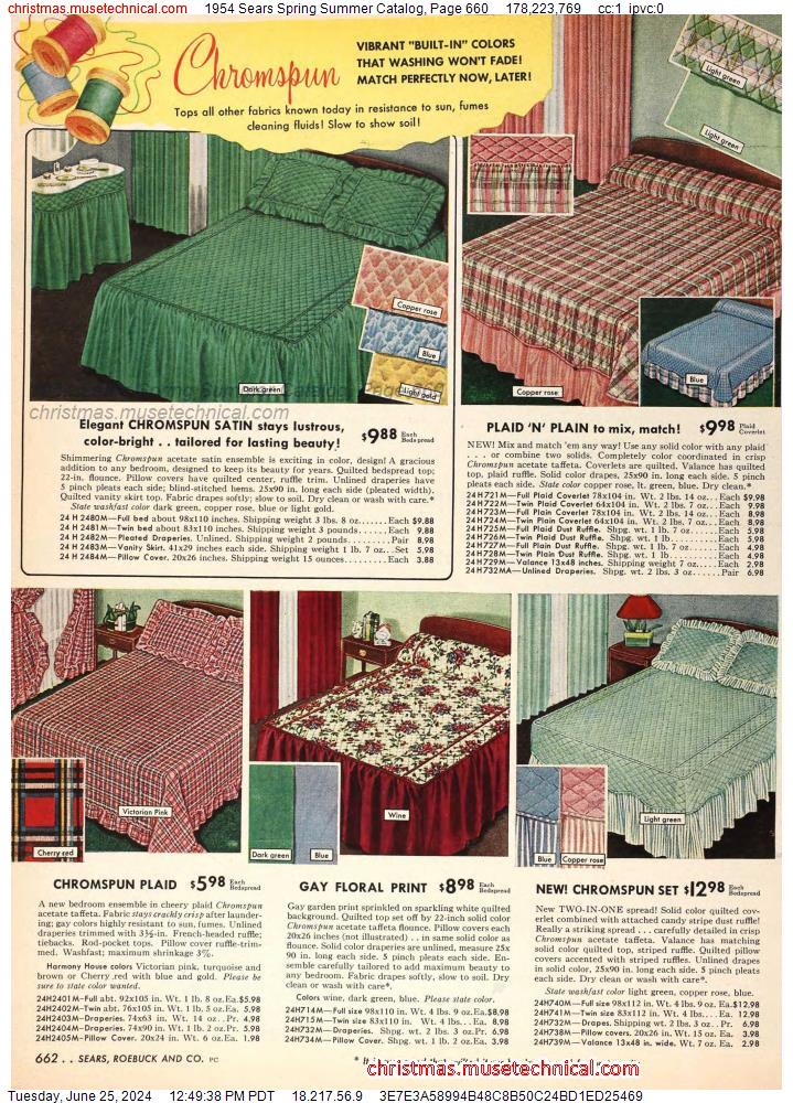 1954 Sears Spring Summer Catalog, Page 660