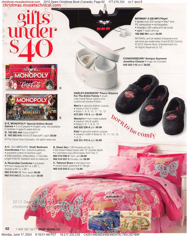 2012 Sears Christmas Book (Canada), Page 62