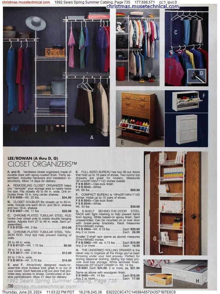 1992 Sears Spring Summer Catalog, Page 735