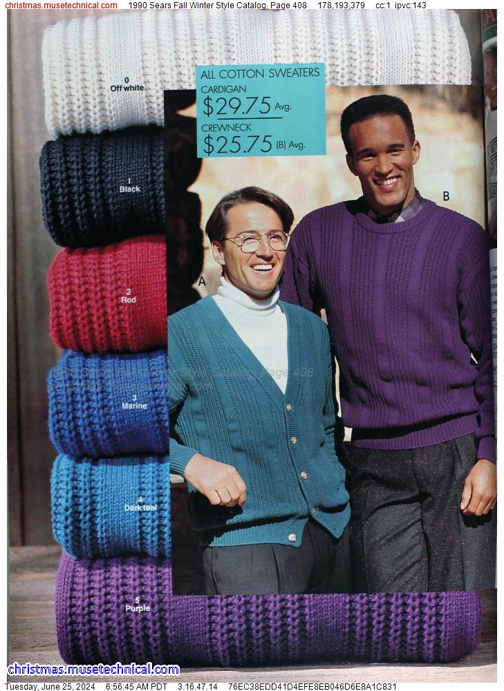 1990 Sears Fall Winter Style Catalog, Page 408