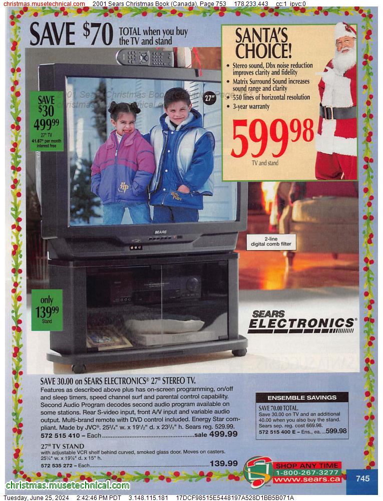2001 Sears Christmas Book (Canada), Page 753